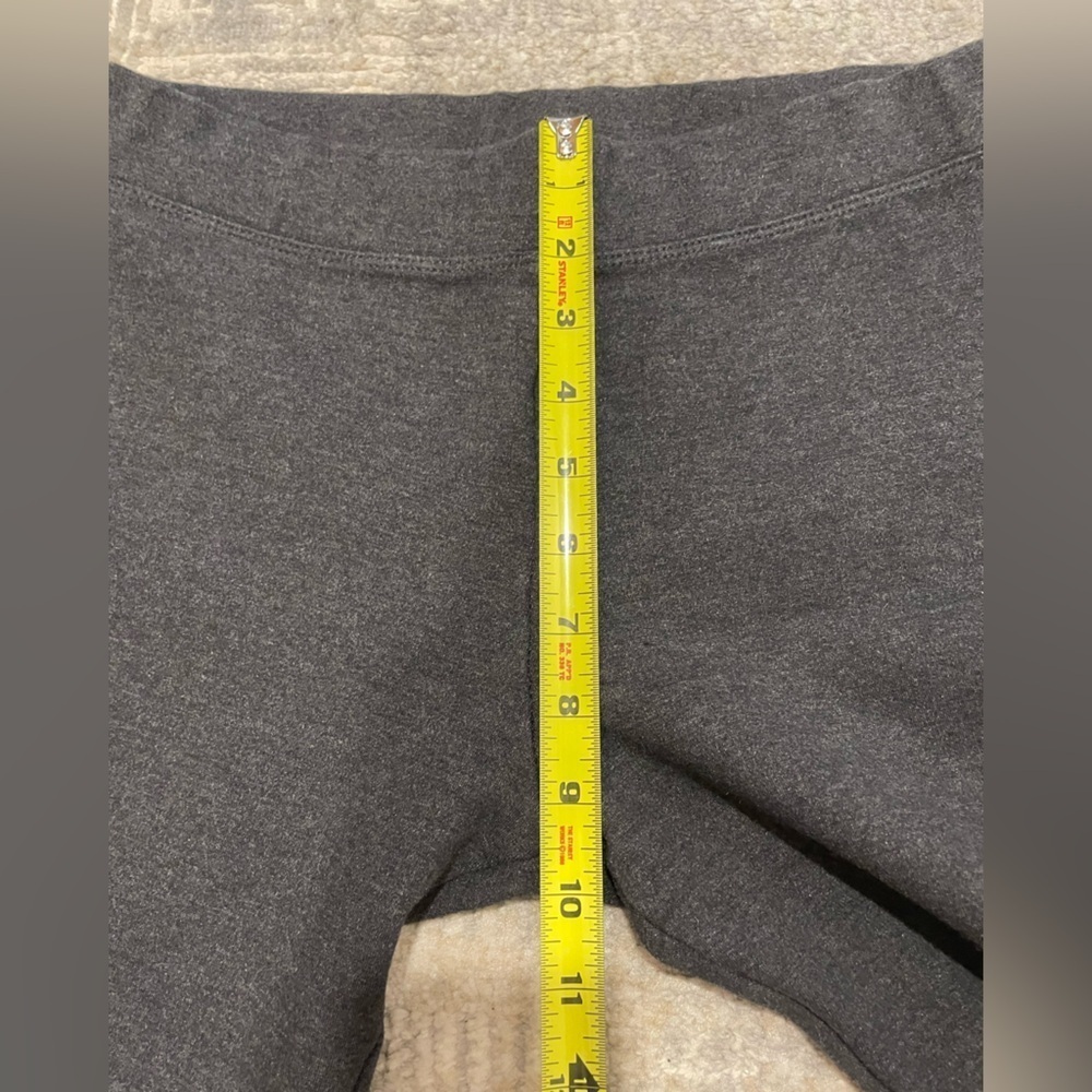 Gap Thick Gray Stretch Pull On Legging Pants With Ankle Zip Detail Size Medium - Picture 10 of 10